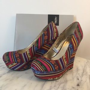 Colorful Patterned Wedges - Great Condition!